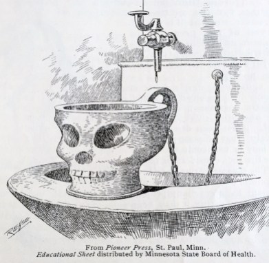 Illustration from The Cup Campaigner, August 1910. (Hugh Moore Dixie Cup Company Collection, Special Collections and College Archives, Skillman Library, Lafayette College.)